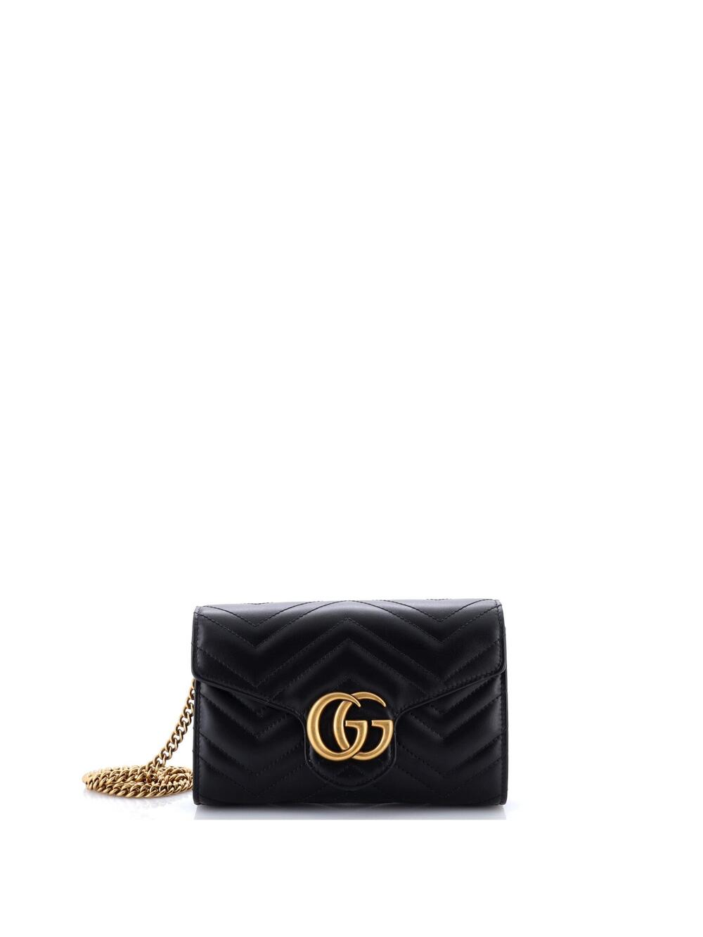 Gucci Gg Marmont Chain Wallet Matelasse #370260G14B